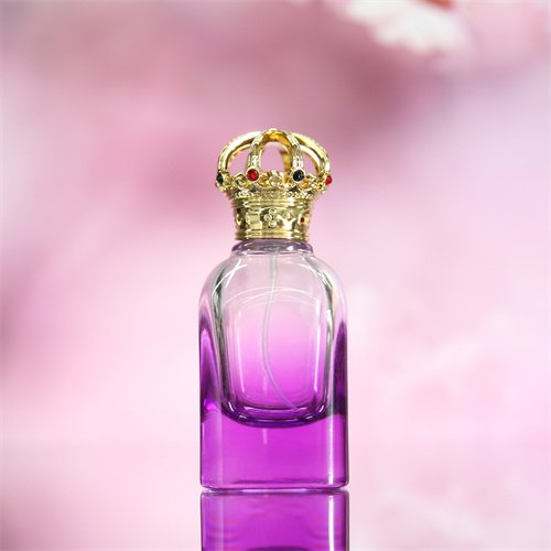 Purple Large Glass Perfume Bottle