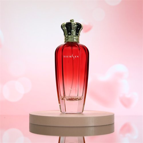 Red Frosted Perfume Bottle