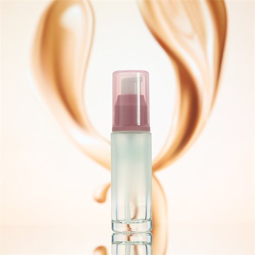 Pink Big Glass Foundation Bottle