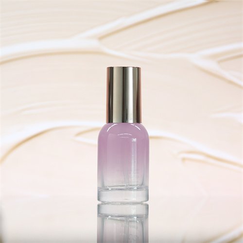 Pink Curved Foundation Bottle